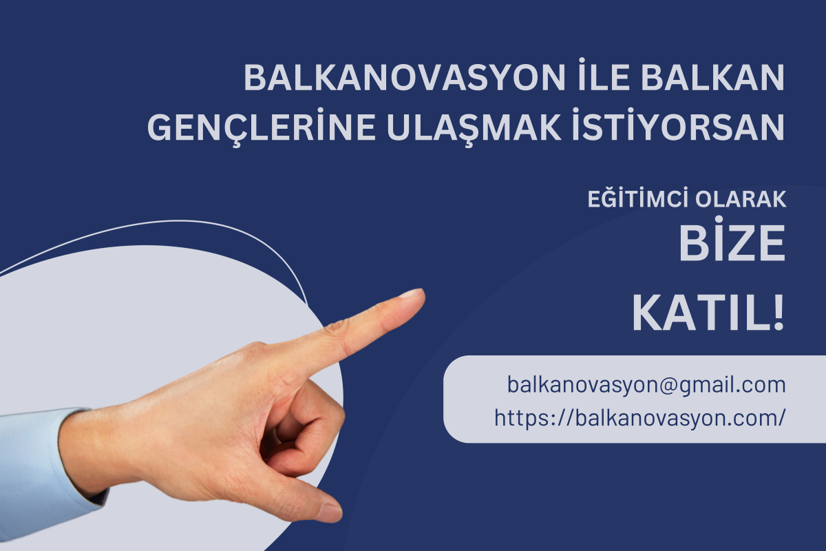 Balkanovasyon eğitimci başvurusu için hazırlanmış duyuru görseli