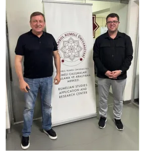 Okan Özcan ile Dr. Erdem Eren’in RUÇAM’daki ofis ziyaretinden bir kare