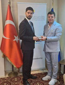 BALGENÇ Başkanı Dr. Erdem Eren’in Bosna-Hersek İstanbul Başkonsolosluğu ziyaretinden bir kare