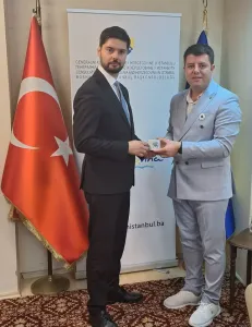BALGENÇ Başkanı Dr. Erdem Eren’in Bosna-Hersek İstanbul Başkonsolosluğu ziyaretinden bir kare